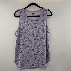 3For$20 Lands' End Lavender Floral Sleeveless Tank Top size: